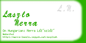 laszlo merra business card